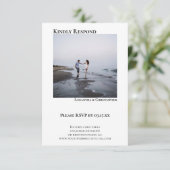 Cartons Réponse Simple minimaliste Mariage photo moderne (Debout devant)