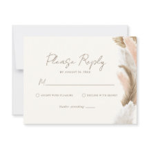 Simple Modern Rustic Pampas Grass Wedding