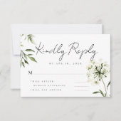 Cartons Réponse Simple Moderne Chic Floral Memories Memorial Répon (Devant)