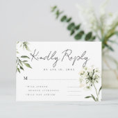 Cartons Réponse Simple Moderne Chic Floral Memories Memorial Répon (Debout devant)