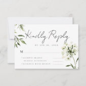 Cartons Réponse Simple Moderne Chic Floral Memories Memorial Répon (Devant)