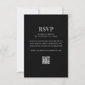 Cartons Réponse Simple Moderne Code QR de Mariage (Devant)