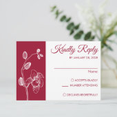 Cartons Réponse Simple moderne floral élégant orchidées minimalist (Debout devant)