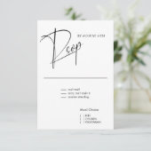 Cartons Réponse Simple moderne noir & blanc (Debout devant)