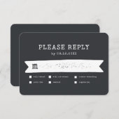 Cartons Réponse Simple moderne Rustique Pays Mariage Ferme (Devant / Derrière)