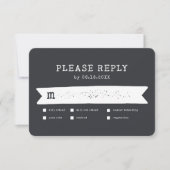 Cartons Réponse Simple moderne Rustique Pays Mariage Ferme (Devant)