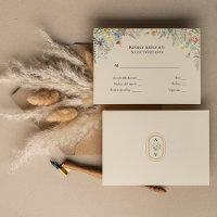 Simple Monogramme de mariage Fougère Fleur sauvage