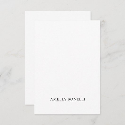 Cartons Réponse Simple professionnel minimaliste classique (Devant / Derrière)