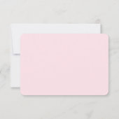 Cartons Réponse Simple Rose Script Mariage Manuscrit (Dos)