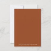Cartons Réponse Simple Rustique Mariage Vache Crâne Rust Wedding R (Dos)