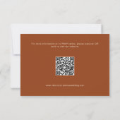 Cartons Réponse Simple Rustique Mariage Vache Crâne Rust Wedding R (Dos)