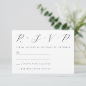 Cartons Réponse Simple Script Serif Aligné à Gauche Mariage (Debout devant)