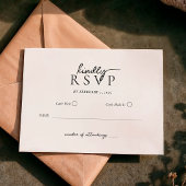 Cartons Réponse Simple typographie moderne, écriture de mariage RS