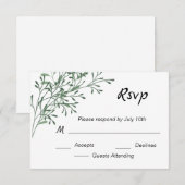 Cartons Réponse Simplicité Élégante Végétal (Devant / Derrière)