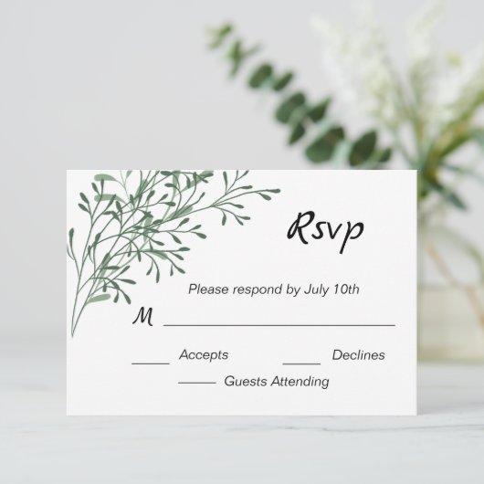 Cartons Réponse Simplicité Élégante Végétale (Debout devant)