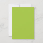 Cartons Réponse Simplicité Florale 1 Mariage Minimal Chartreuse (Dos)