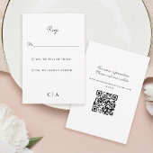 Cartons Réponse Simplicité | Monogramme Mariage minimal