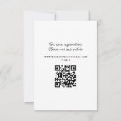 Cartons Réponse Simplicité | Monogramme Mariage minimal (Dos)