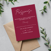 Cartons Réponse Simplicité réelle 3 Script Mariage Claret minimal
