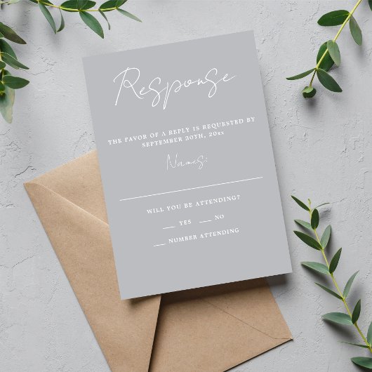 Cartons Réponse Simplicité réelle 3 Script Mariage de style minima