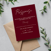 Cartons Réponse Simplicité réelle 3 Script Mariage en bois de rose