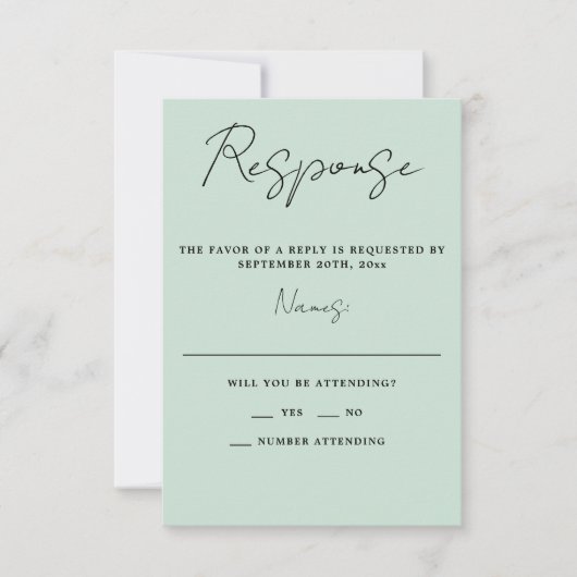 Cartons Réponse Simplicité réelle 3 Script Mariage minimal de la m (Devant)