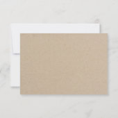 Cartons Réponse Simplicité Rustique | Sienne Kraft Mariage Moderne (Dos)