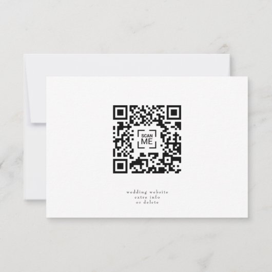 Cartons Réponse site classique en or monogramme QR CODE RETOUR mar (Dos)