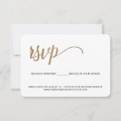 Cartons Réponse Site mariage Gold White sans envoi (Devant)