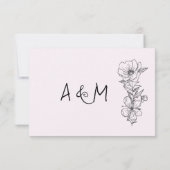 Cartons Réponse Site Mariage moderne | Code QR RSVP. (Dos)