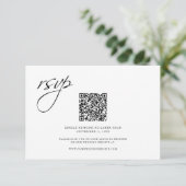 Cartons Réponse Site Web de code QR simple Mariage (Debout devant)