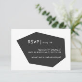 Cartons Réponse Site Web de Mariage Géométrique Minimal Moderne av (Debout devant)