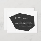 Cartons Réponse Site Web de Mariage Géométrique Minimal Moderne av (Devant / Derrière)