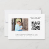 Cartons Réponse Site Web de Mariage photo personnalisé Code QR SEA (Dos)