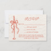 Cartons Réponse Site Web Mariage Orange dessiné à main rétro Code (Devant)