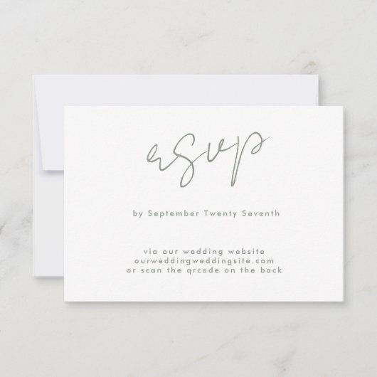 Cartons Réponse site web personnalisé QR CODE RETOUR sage vert bla (Devant)