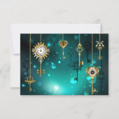 Cartons Réponse Skeleton Keys on Green Background (Devant)