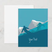 Cartons Réponse Ski alpin personnalisé (Devant / Derrière)