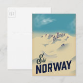 Cartons Réponse Ski Norvège (Devant / Derrière)