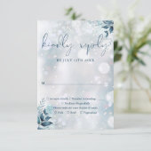 Cartons Réponse Snowflakes d'hiver Mariage Floral (Debout devant)