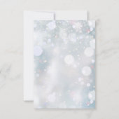 Cartons Réponse Snowflakes d'hiver Mariage Floral (Dos)