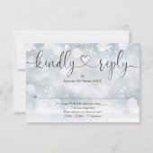 Cartons Réponse Snowflakes Script Heart Répondre Kindly (Devant)