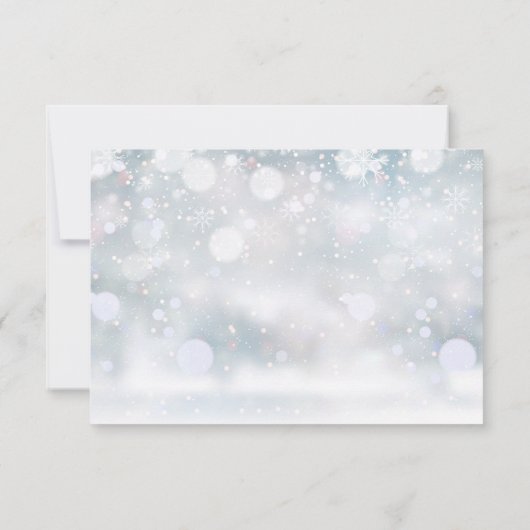 Cartons Réponse Snowflakes Script Heart Répondre Kindly (Dos)