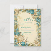 Cartons Réponse Soft Blush Seashell Floral Wedding (Devant)