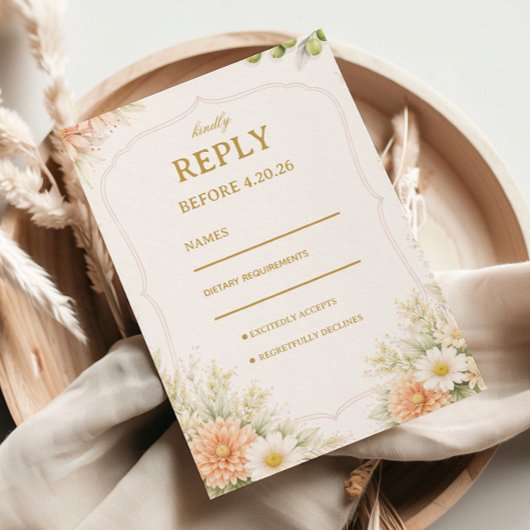 Cartons Réponse Soft Floral Elegant Response