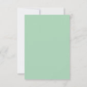 Cartons Réponse Soft Mint Vert Blanc Script Printemps Mariage (Dos)