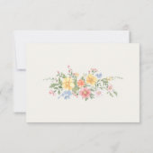 Cartons Réponse Soft Pastel Ornate Spring Garden Wedding QR Code (Dos)
