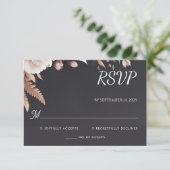 Cartons Réponse Soie rose Boho Peony Garden Dusty Rose Mariage (Debout devant)