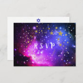 Cartons Réponse Soirée Sweet Sixteen sous l'espace nébuleuse des é (Devant / Derrière)