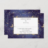Cartons Réponse Soleil Or Céleste Et Mariage Lune (Devant / Derrière)